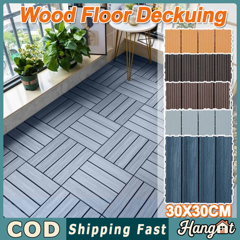 Jual [COD]Lantai Kayu Parket Decking Tile Jati Labtai Kayu Decking Tile ...
