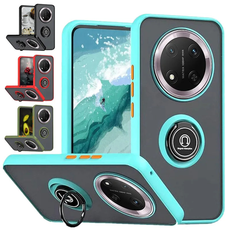 Custodia Cover Per Honor Magic 7 Lite 5G / X9c – Vetro Temperato Sfumato Con Protezione TPU – Colore Verde Effetto Sfumato