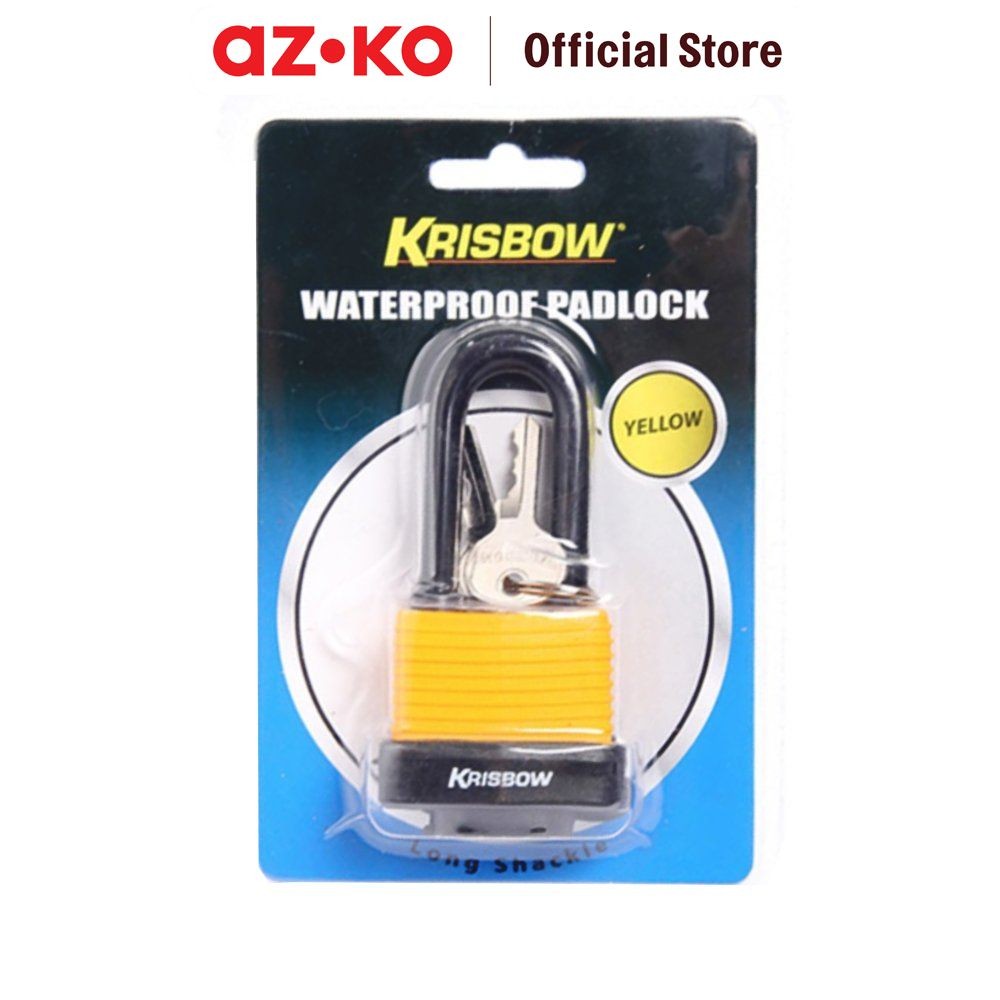 Jual AZKO Krisbow Gembok Tahan Air Shackle Panjang 4 cm - Kuning Steel ...