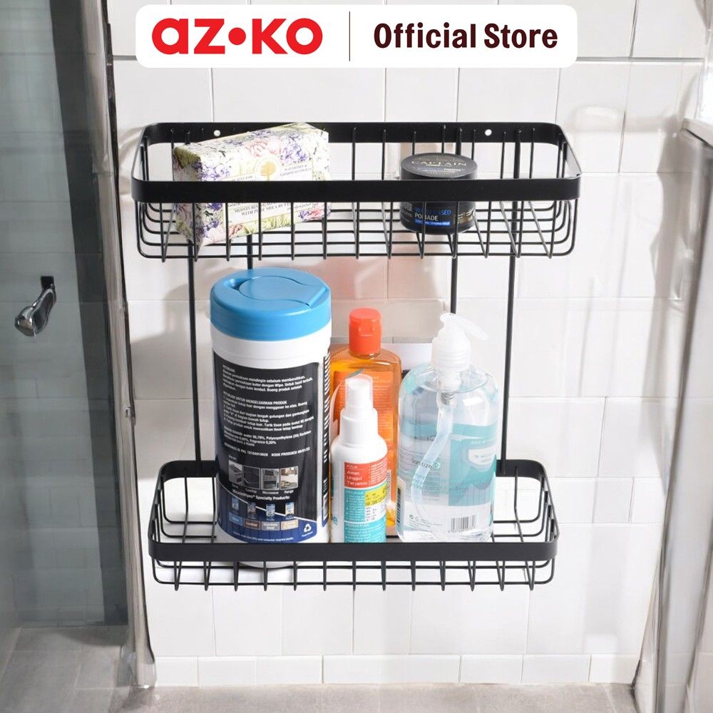 Jual AZKO Stora Rak Dinding Kamar Mandi 2 Tingkat Rak Dinding Bathroom ...