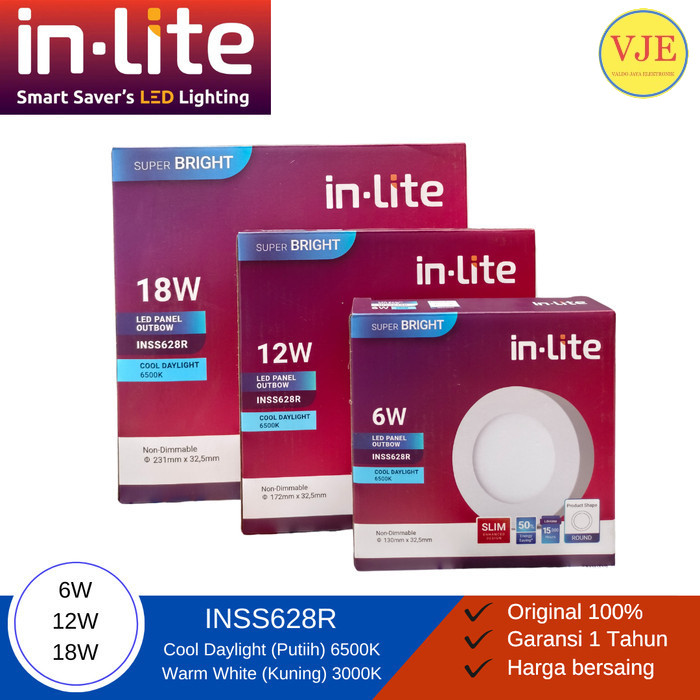 Jual Inlite INSS628R Lampu Downlight LED Outbow Bulat - Downlight ...