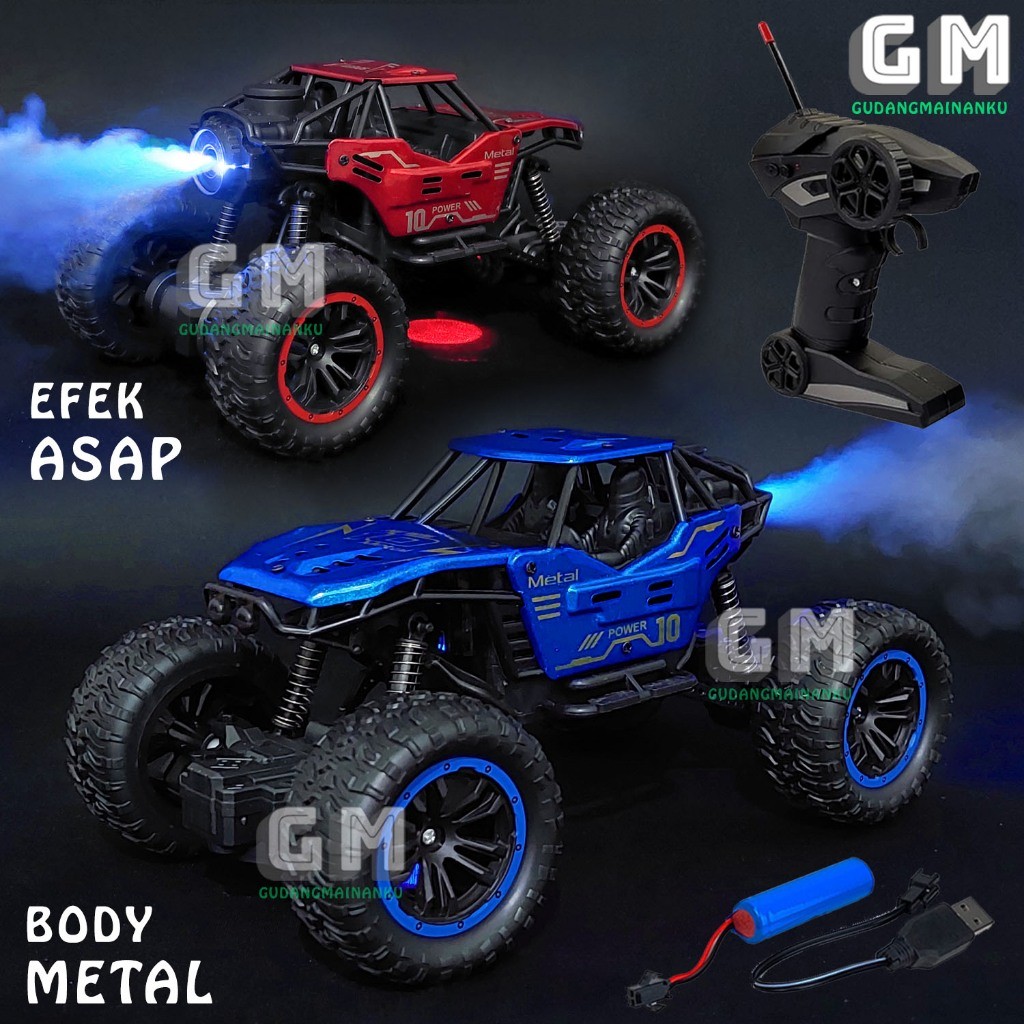 Jual SAXCSHOP Mobil RC Remote Control Spray Asap body metal ROCK ...