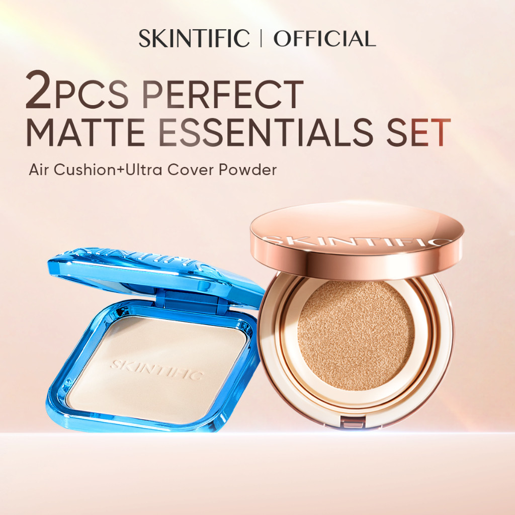 Jual [SKINTIFIC CERTIFIED] 2pcs Cushion Makeup Set | Cover All Perfect