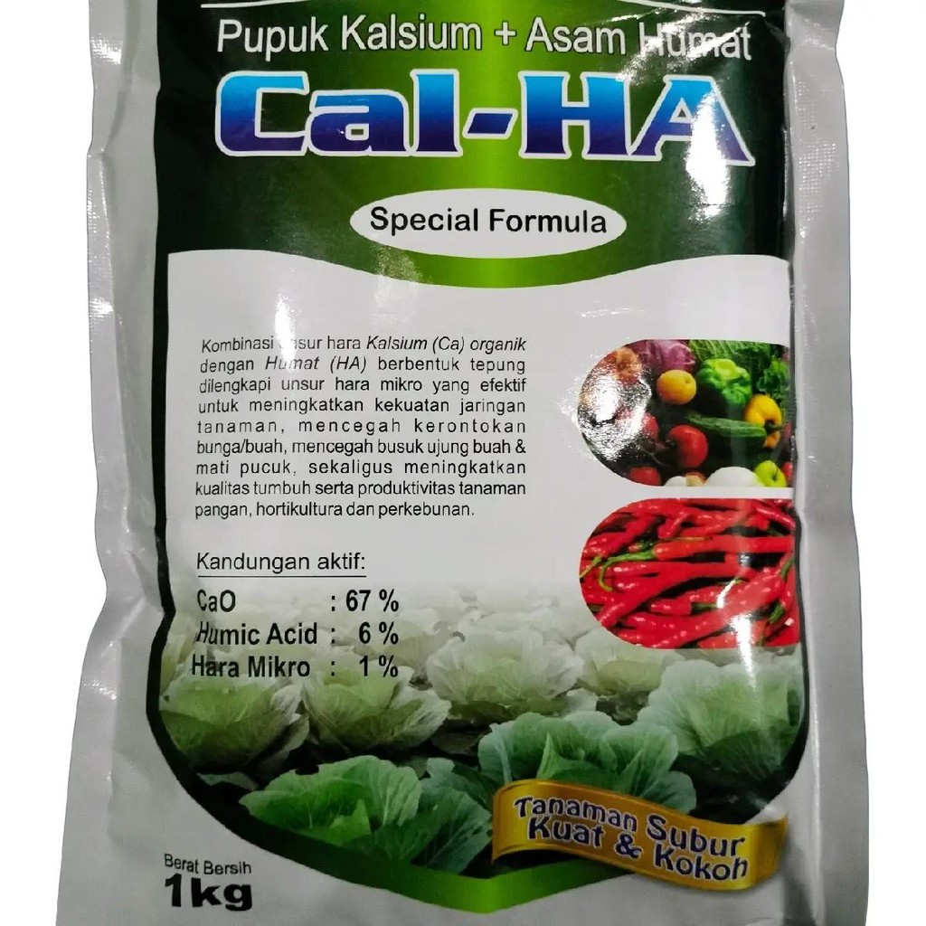 Jual Cal Ha 1kg Pupuk Kalsium Asam Humat Original MMT Bunga Tanaman ...