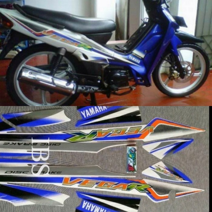 Jual STRIPING VEGA R PUTIH BIRU 2004 2005 STIKER ORI YAMAHA POLET ...