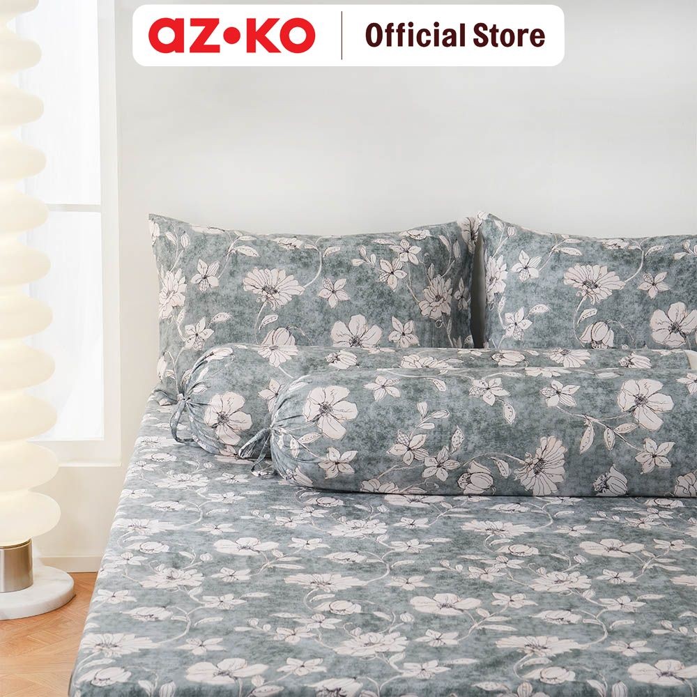 Jual AZKO Sleeplite Set Seprai Microfiber Flower Lola Sprei Seprai ...