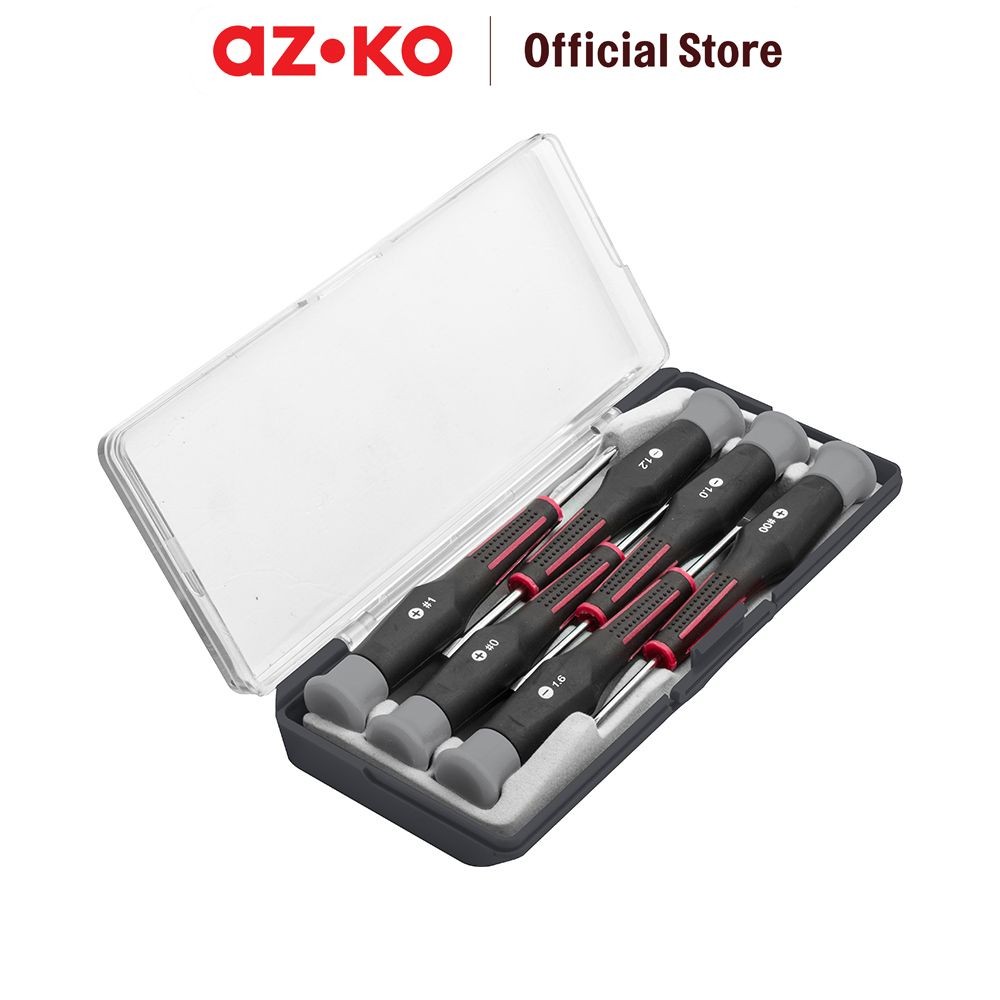 Jual AZKO Maxbuilt Set 6 Pcs Obeng Presisi - Hitam Screwdriver Alat ...