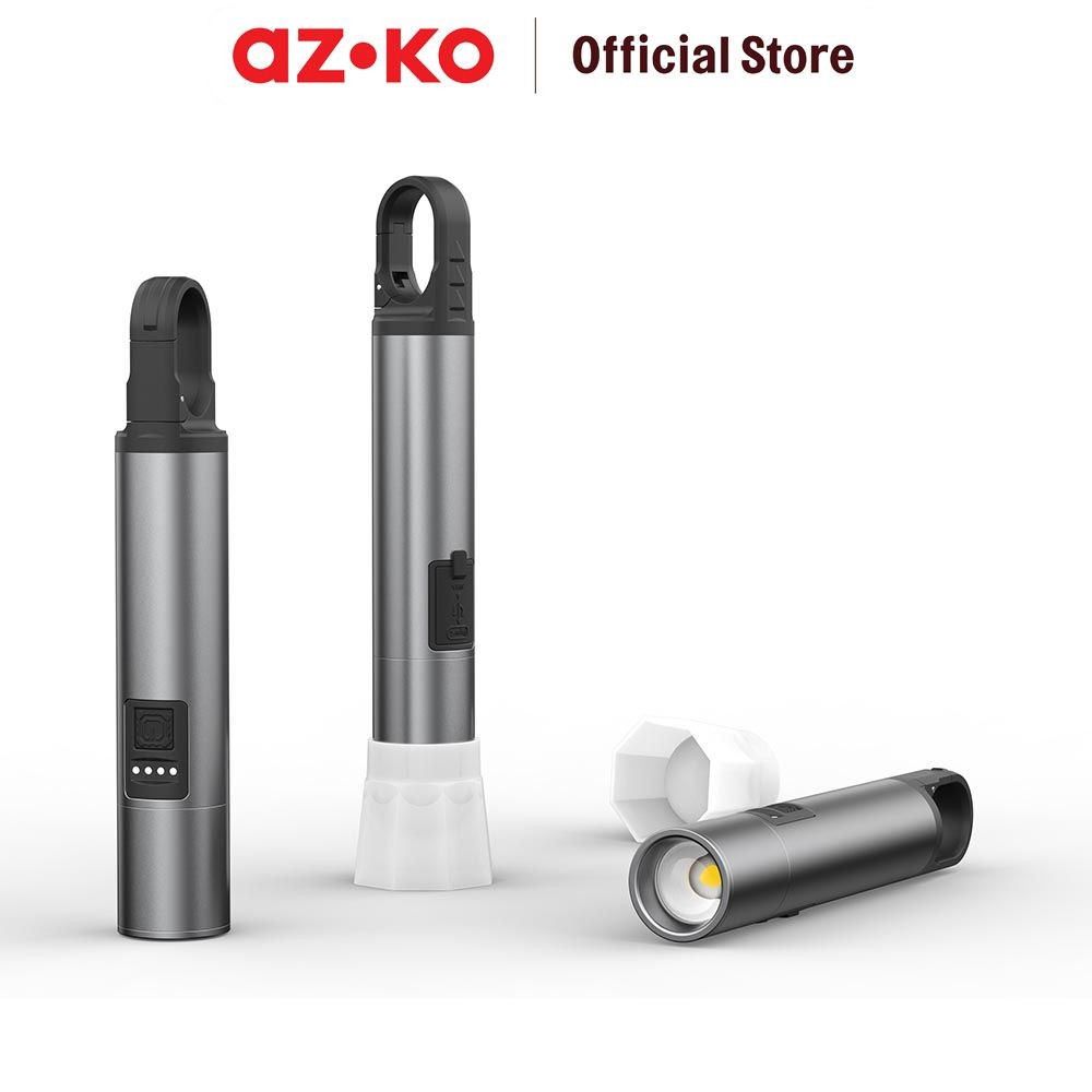 Jual AZKO Powerlite Senter Dengan Powerbank Rechargeable 500 Lumens ...