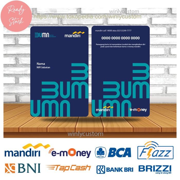 Jual ANDMA KARTU EMONEY MANDIRI BCA BNI BRI ID CARD NEW BUMN MANDIRI ...