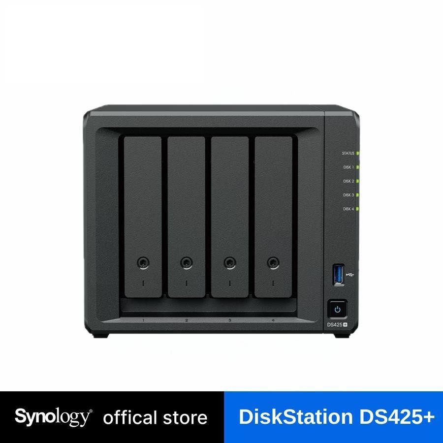 NAS Synology DS425+ 4 Baies - Processeur Intel Celeron J4125, 2 Go RAM, Ports 2.5GbE Et 1GbE, Cache NVMe
