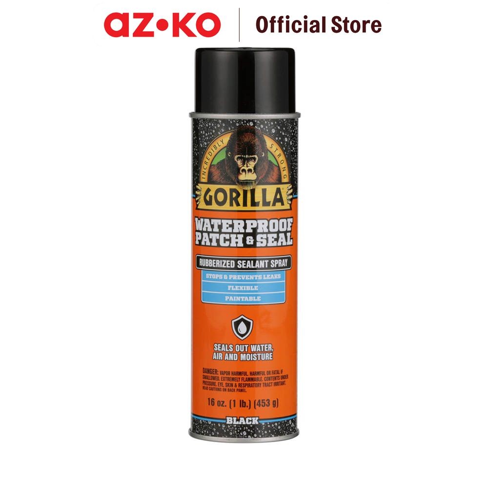 Jual AZKO Gorilla 473 ml Lem Semprot Waterproof Patch & Seal - Hitam ...