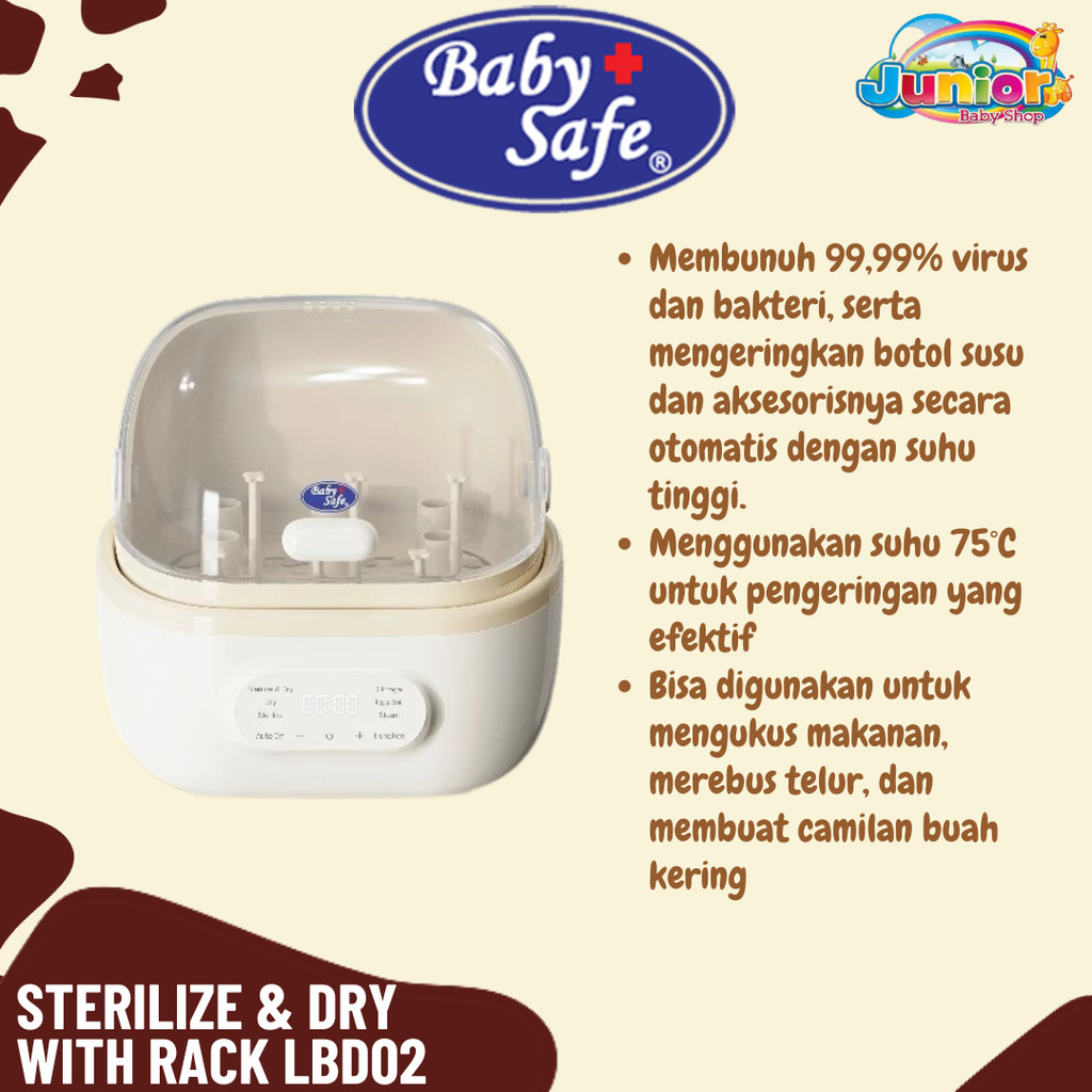 Jual Baby Safe Sterilize & Dry With Rack LBD02 - Mesin Sterilizer ...