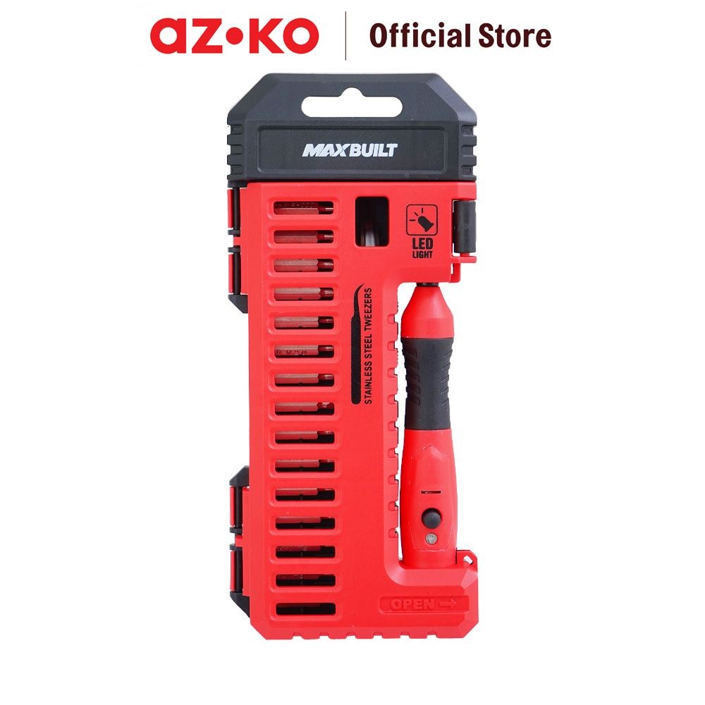 Jual AZKO Maxbuilt Set 17 Pcs Obeng Presisi Dengan Lampu Led - Merah ...