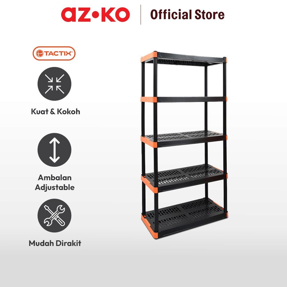 Jual AZKO Tactix Rak Penyimpanan Perkakas 5 Tingkat - Hitam/Oranye ...