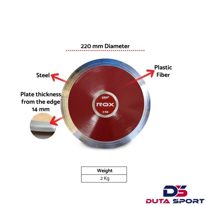 Jual ROX Lempar Cakram Fiber Discus 2 Kg | Shopee Indonesia