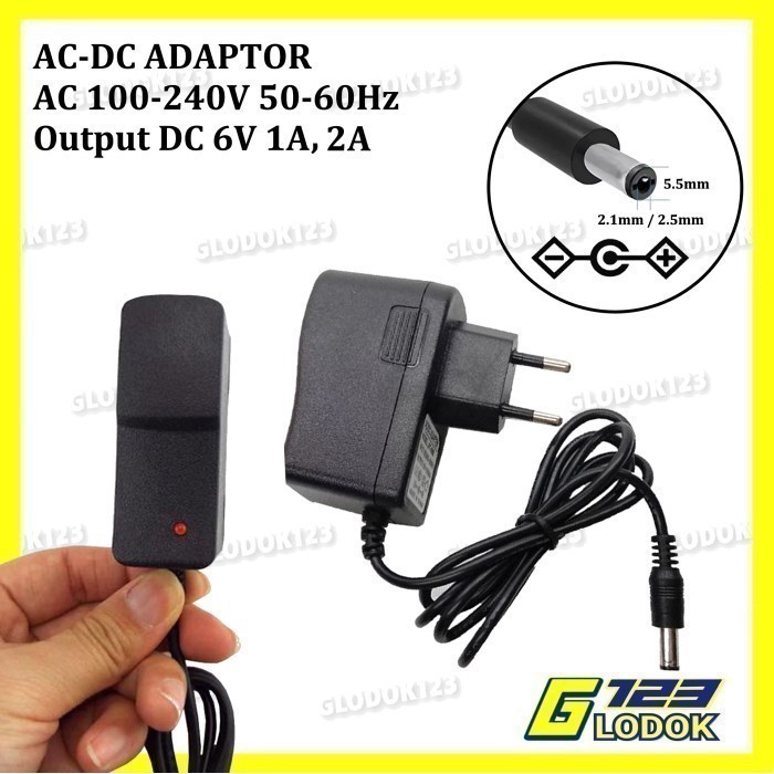 Jual Adaptor Adapter DC 6V Volt Power Supply Timbangan Tensi Intercom ...