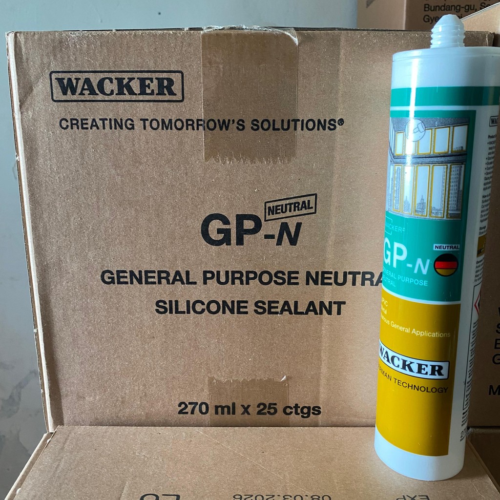 Jual GPN Wacker Sealant Netral High Quality Lem Kaca Silen 270ml ...