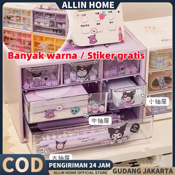 Jual Kotak Tempat Penyimpanan Perhiasan Aksesoris Mini Rak Laci Plastik ...