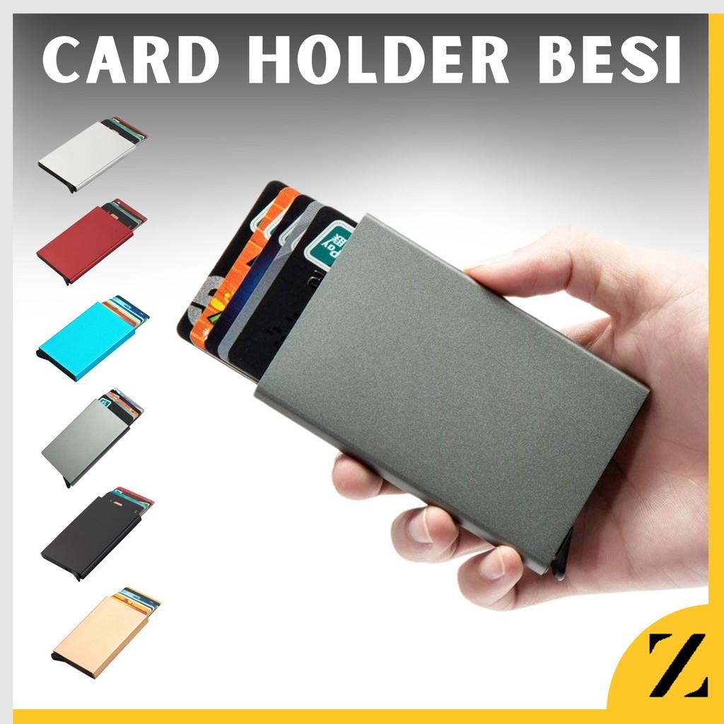 Jual Dompet Kartu Aluminium RFID Block Holder Kartu 5 Slot Dompet Kartu ...