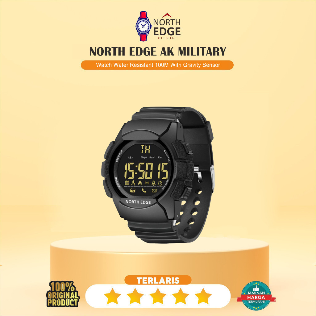 Jual NORTH EDGE AK Military Watch Water Resistant 100M With Gravity ...