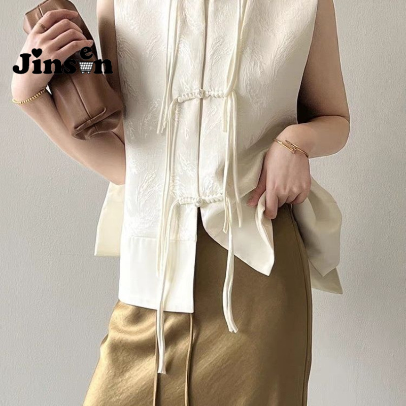 Jual ready || [JinSen] Rompi Wanita Baru Jacquard Gesper Cakram Gaya ...