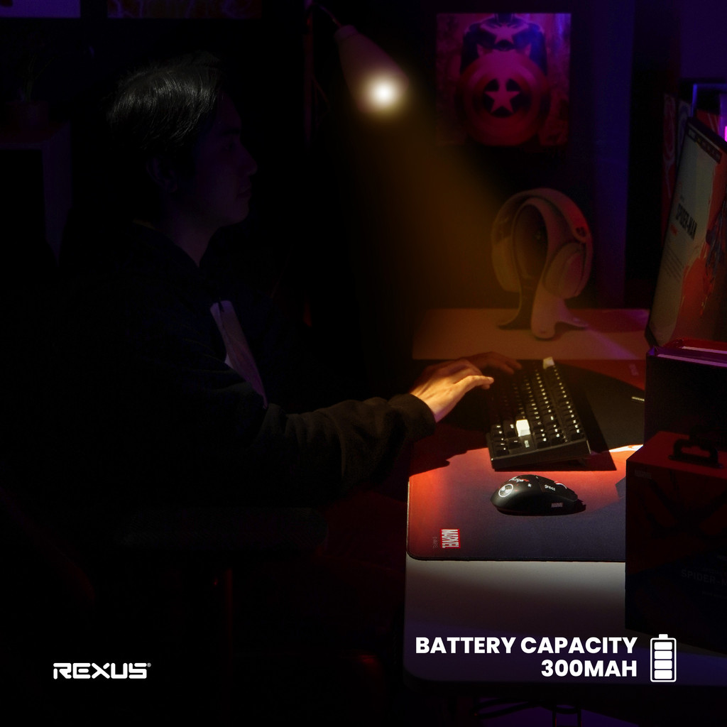 Rexus RIVA RX-120 Marvel Edition - Mouse Gaming Wireless Lightweight PAW3311 (5)