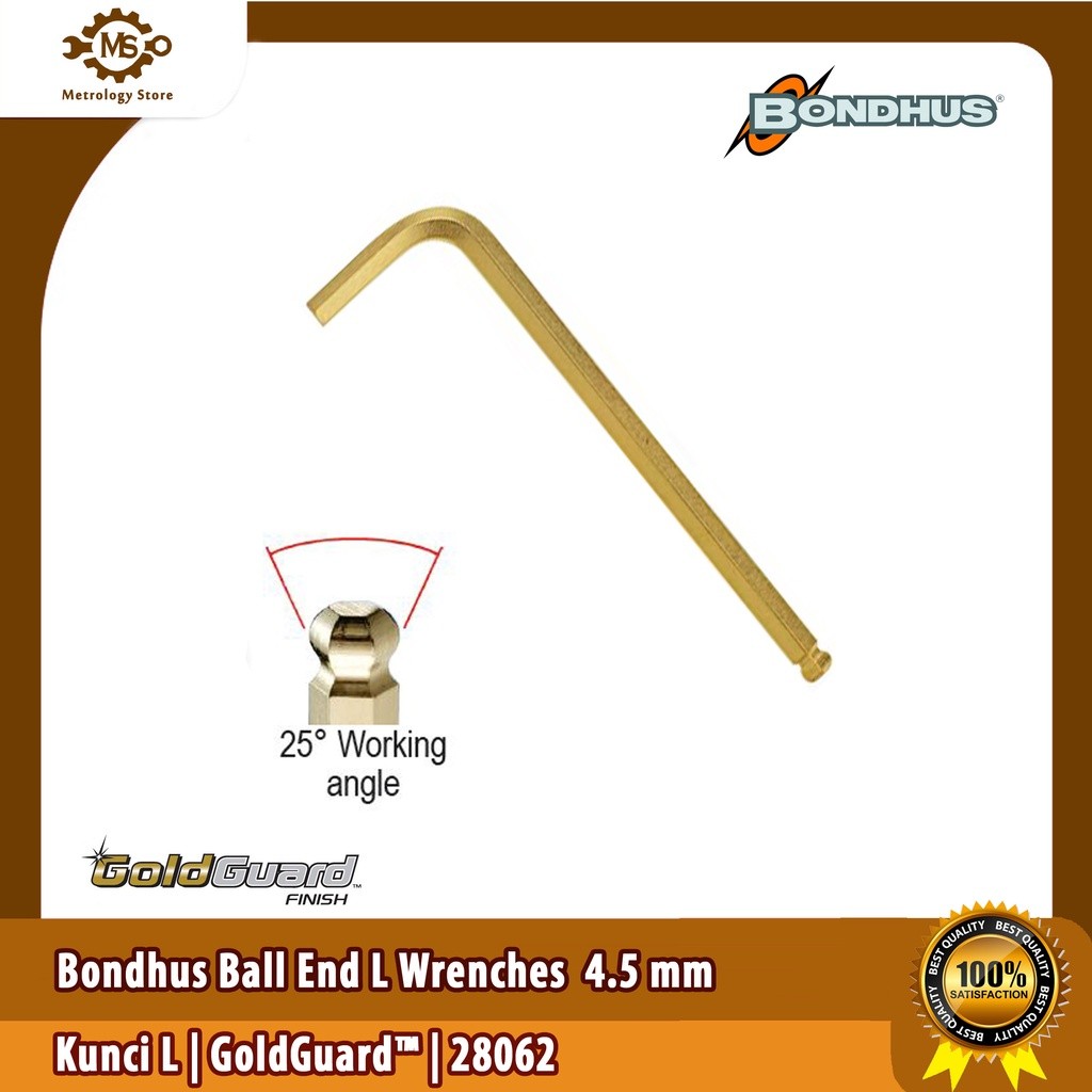Bondhus 22pc BriteGrd/GoldGrd Ballend L-Wrench Pack (20399) | JB Tools