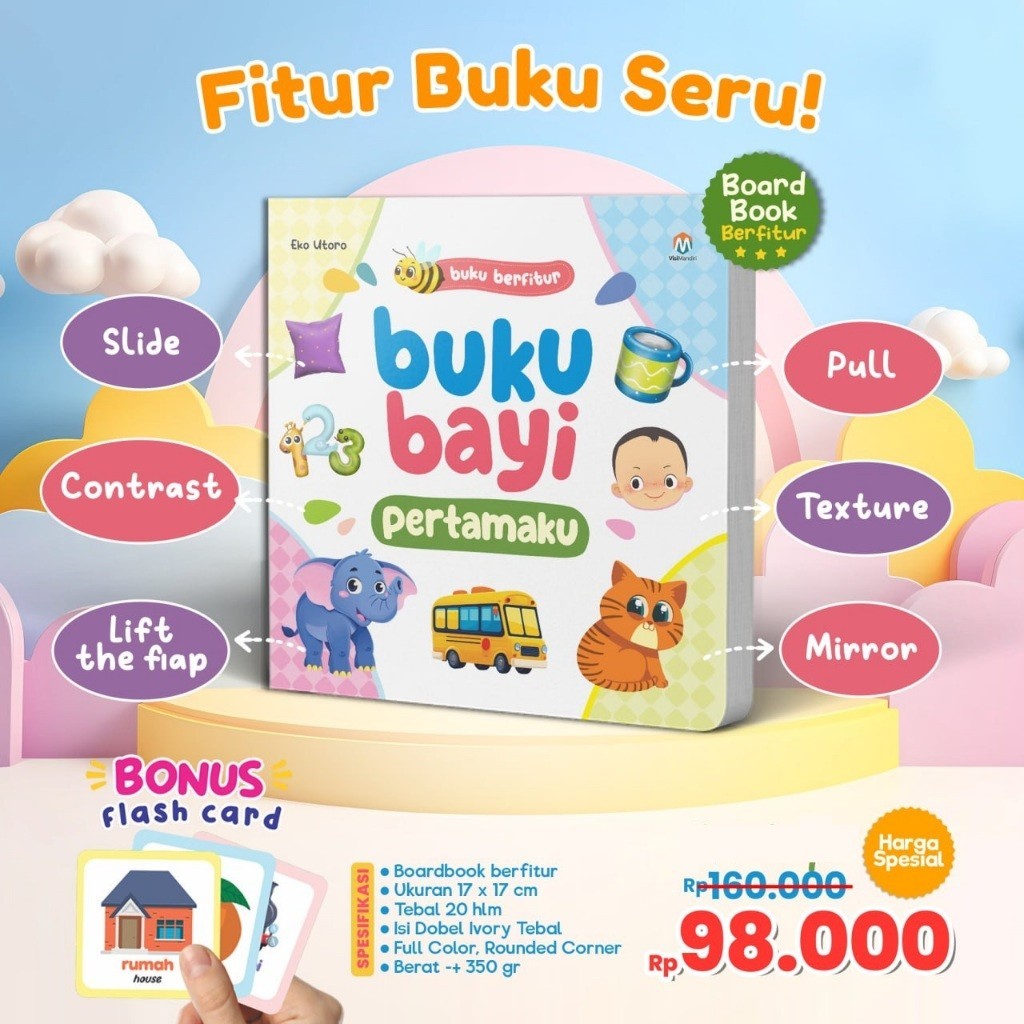 Buku Bayi Pertamaku Boardbook Edukasi 0-3 Tahun