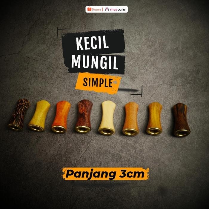 Jual once cangklong pipa kayu mini sri gading panjang 3cm multi lubang ...