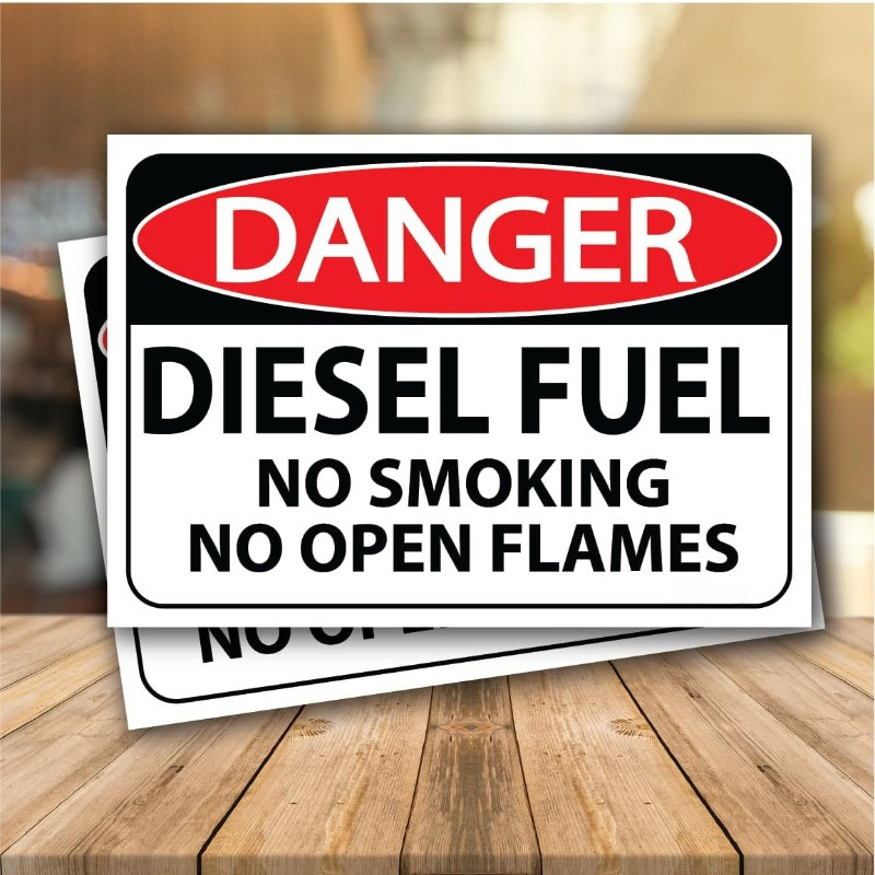 Jual Danger Diesel Fuel No Smoking No Open Flames Sign, OSHA Diesel ...