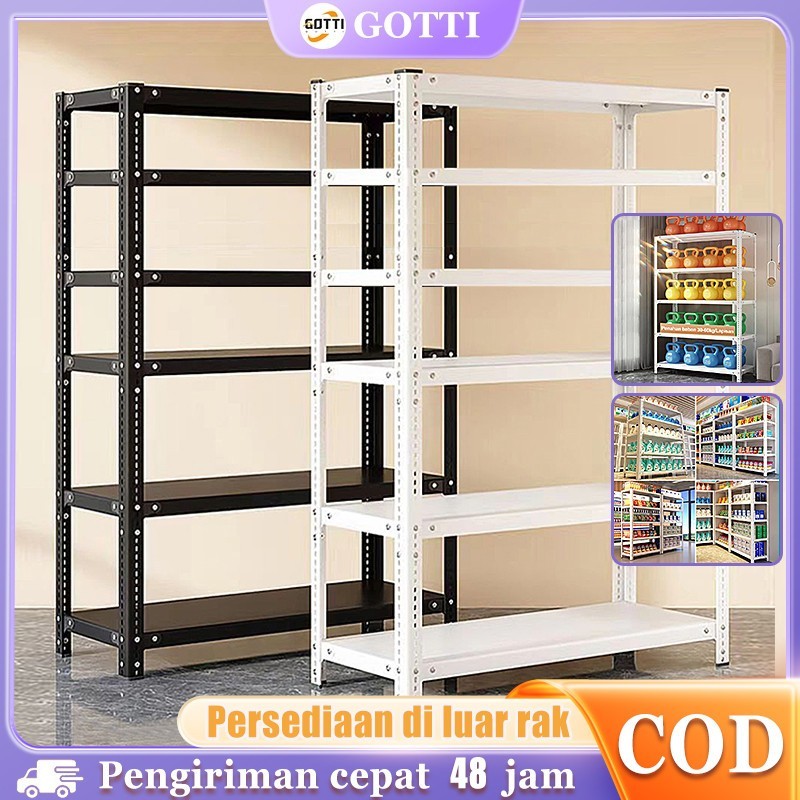 Jual FR54E Rak Besi Siku 5/6 susun Rak gudang Serbaguna Rak Aquarium ...