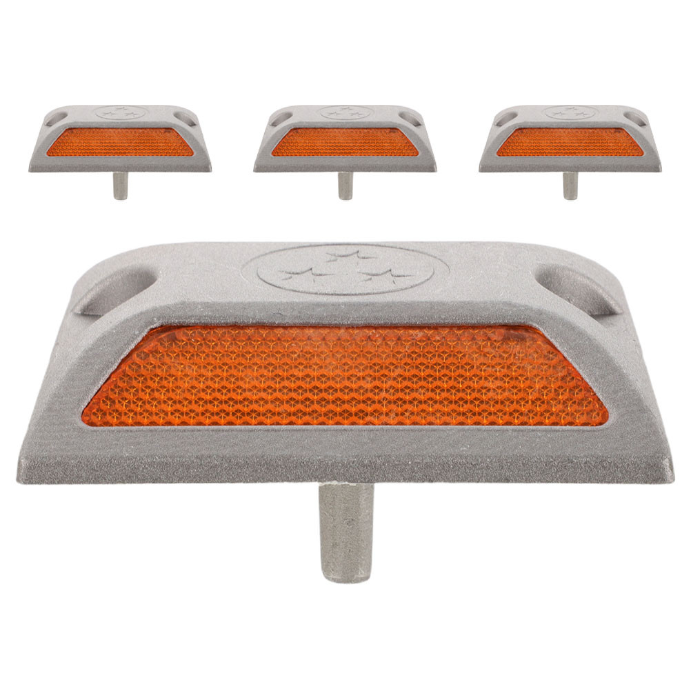 Jual 4 Pcs Road Safety Reflective Spikes Sign Strobe LED Pay Attention ...