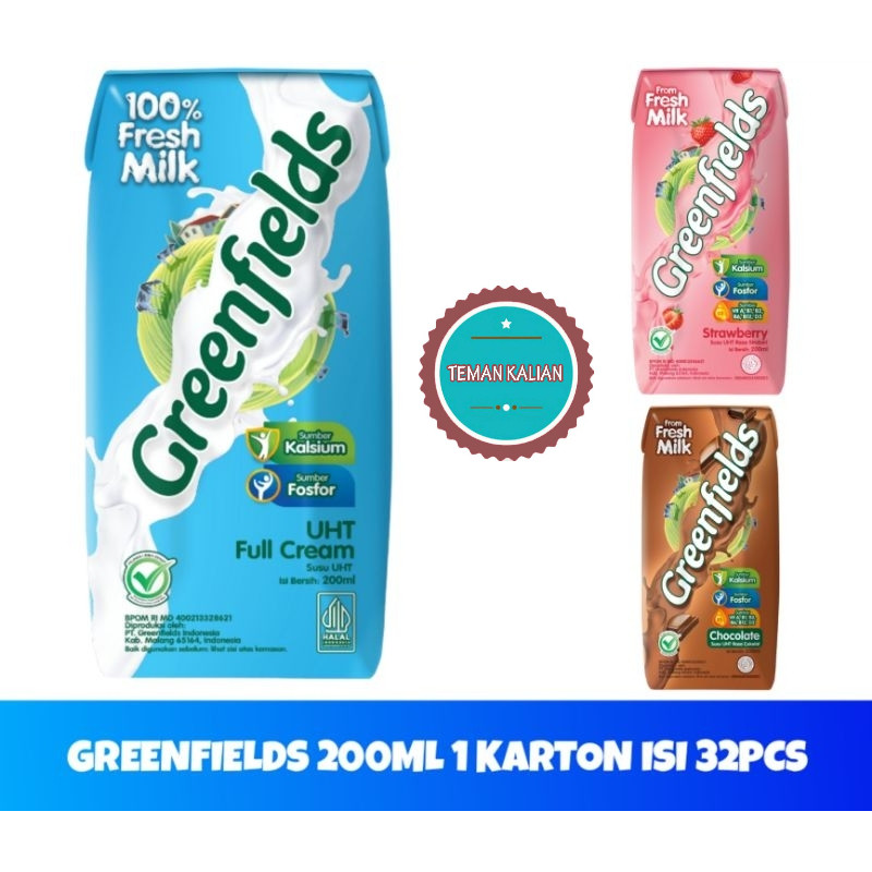 Jual Greenfields 200ml 1 karton isi 32pcs | Shopee Indonesia
