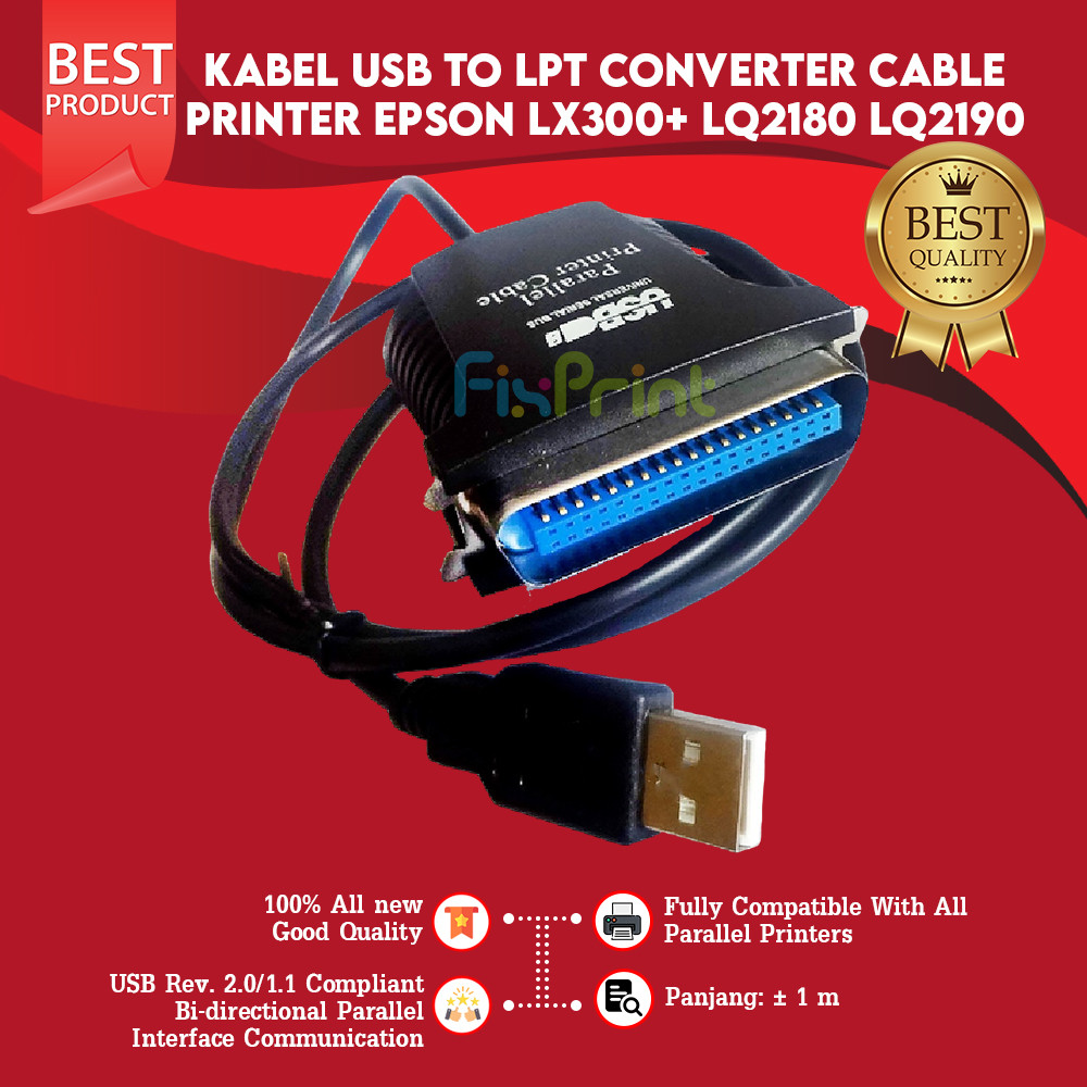 Jual Kabel Printer LPT to USB Serial Pararel Converter Printer Epson TM ...