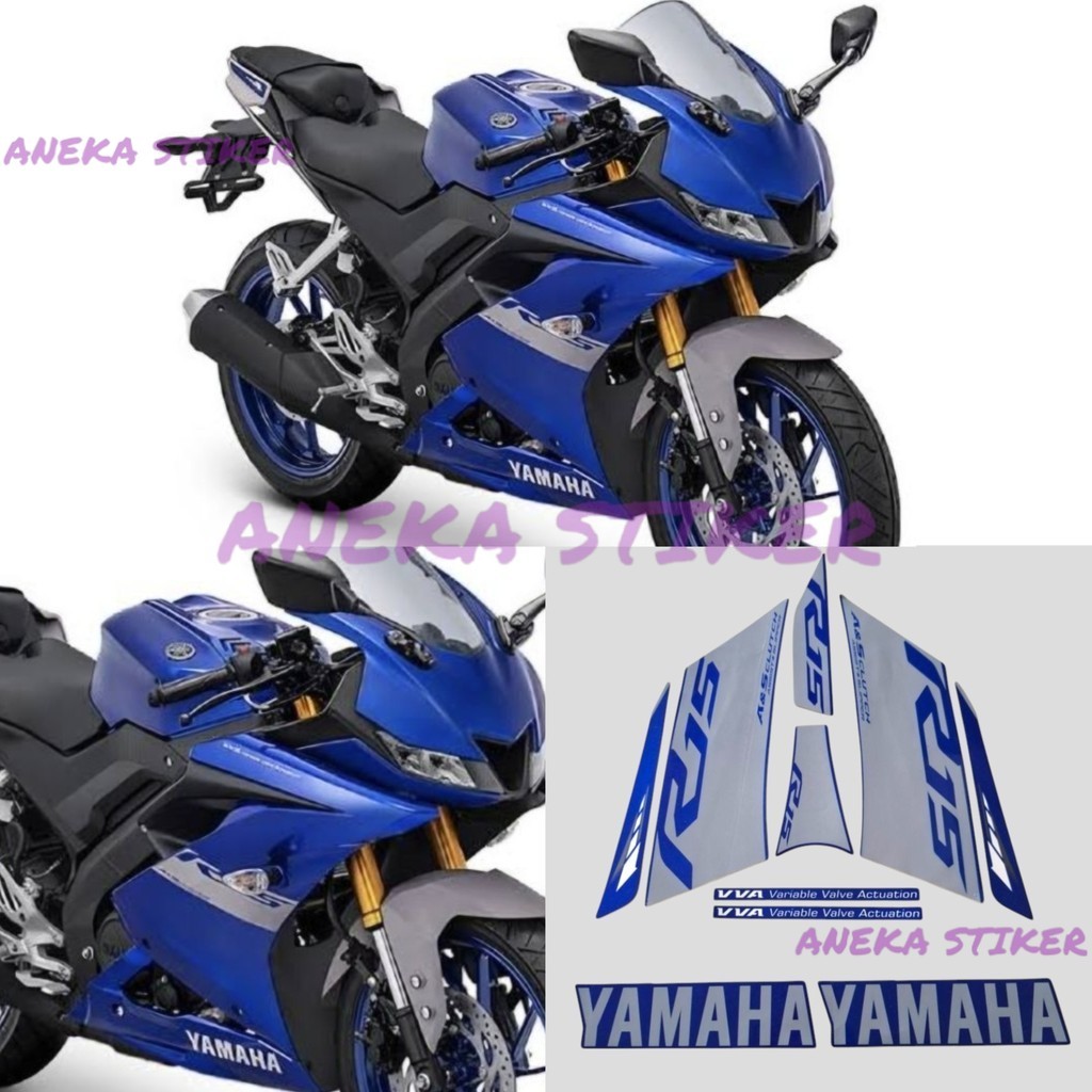 Jual Striping Stiker Yamaha R15 R 15 VVA 2020 2021 V3 Body Biru Stiker ...