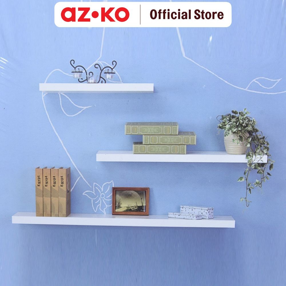 Jual AZKO Stora Rak Dinding Minimalis - Hitam Decorative Wall Shelf Rak ...