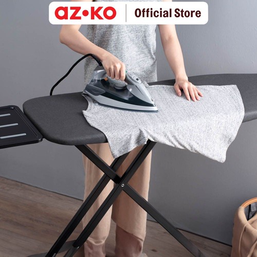 AZKO Stora 145x38x91 cm Meja Setrika Lipat Square Tube - Hitam Papan Setrikaan A