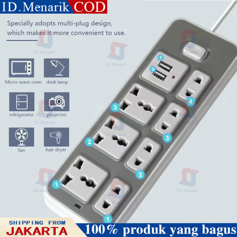 Jual Portable Stop Kontak Travel Valuable Stop Kontak Power Strip 7 ...