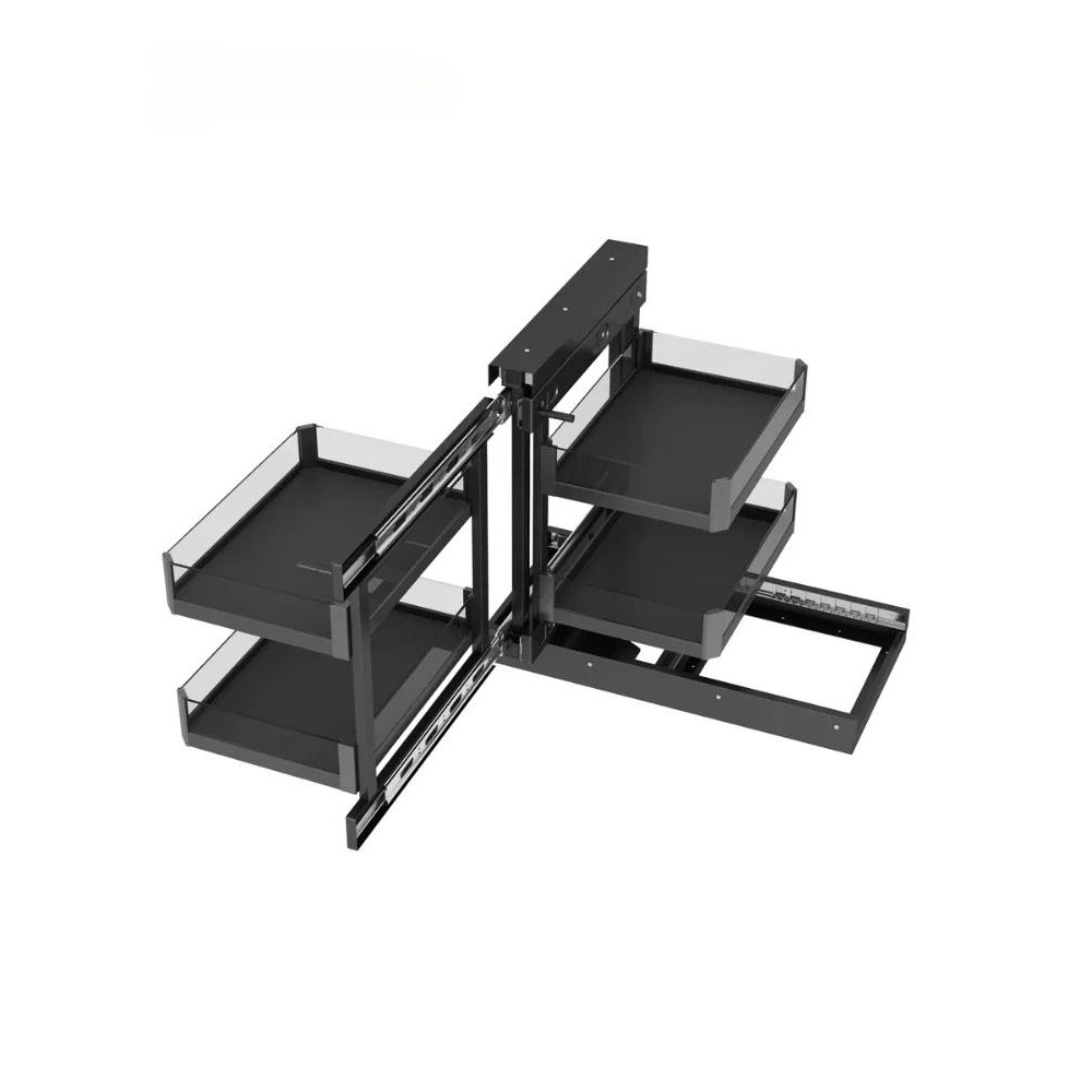 Jual Cabinet Corner Pull-out Basket Kitchen Pot Rack Pull-out Basket ...
