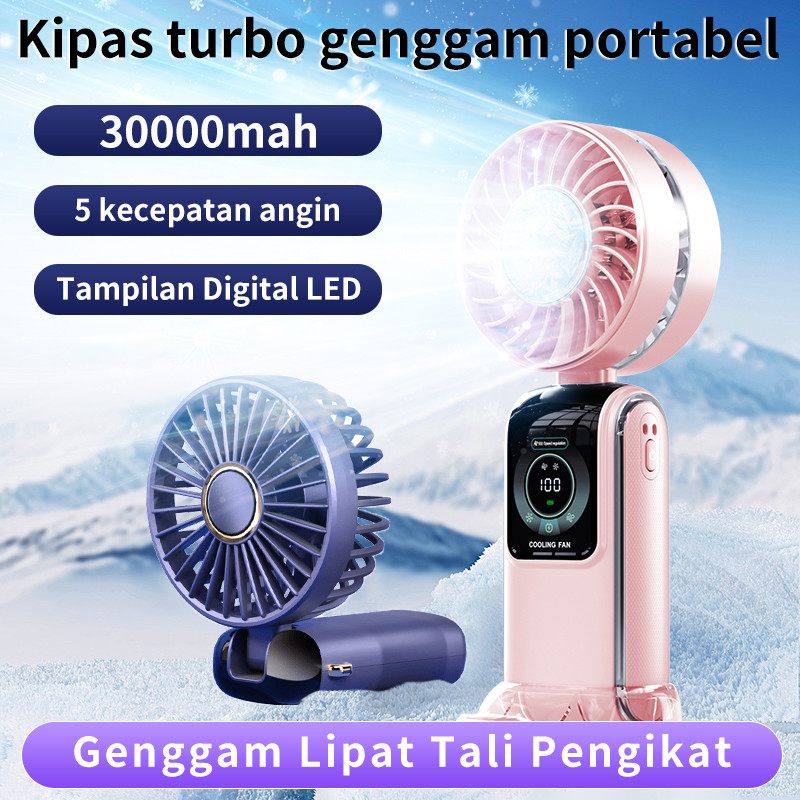 Jual Kipas Angin Mini 30000mAh 100-Speed Wind Kipas Genggam Portabel ...