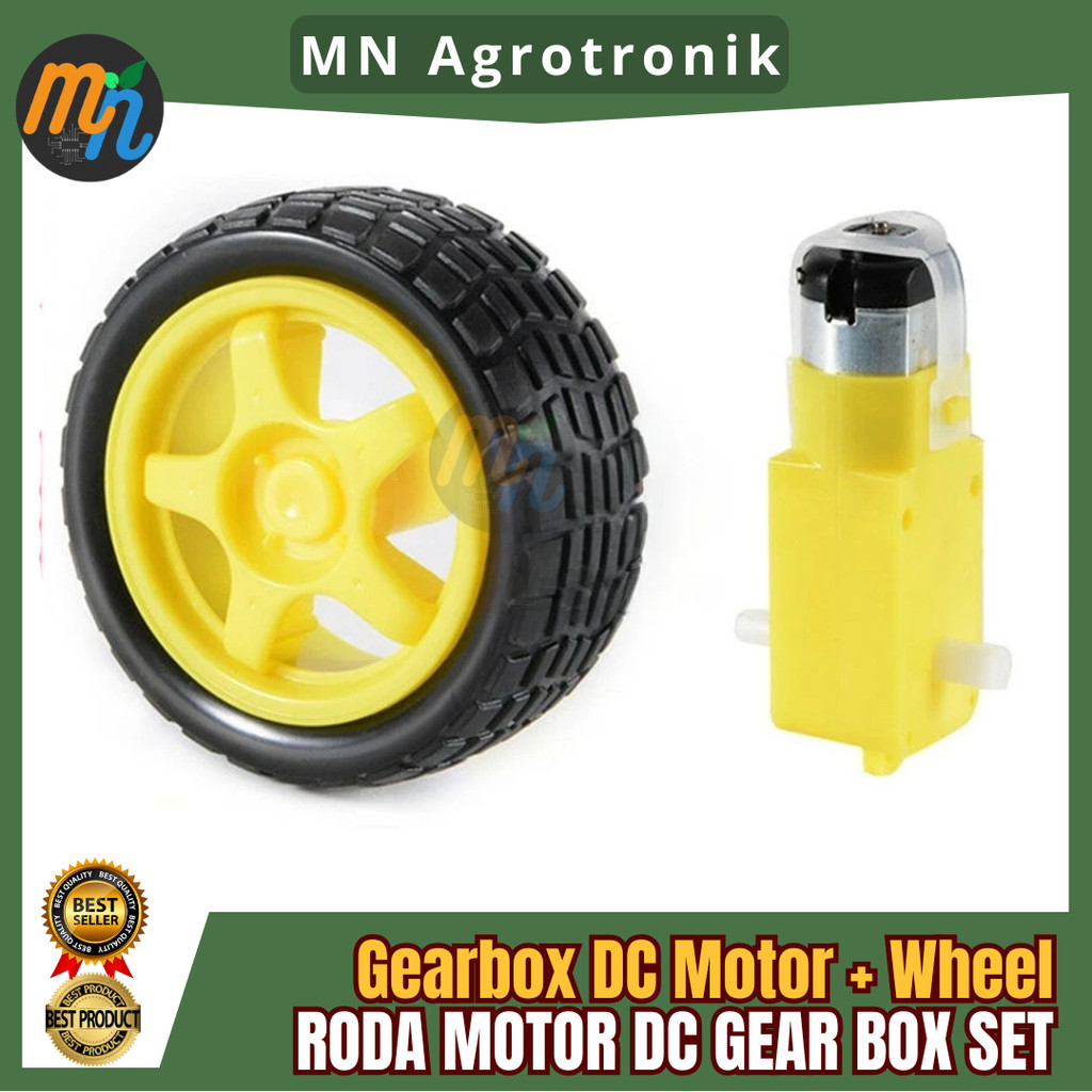 Jual RODA MOTOR DC GEAR BOX SET SMART CAR 1:48 DIY ARDUINO RASPBERRY ...