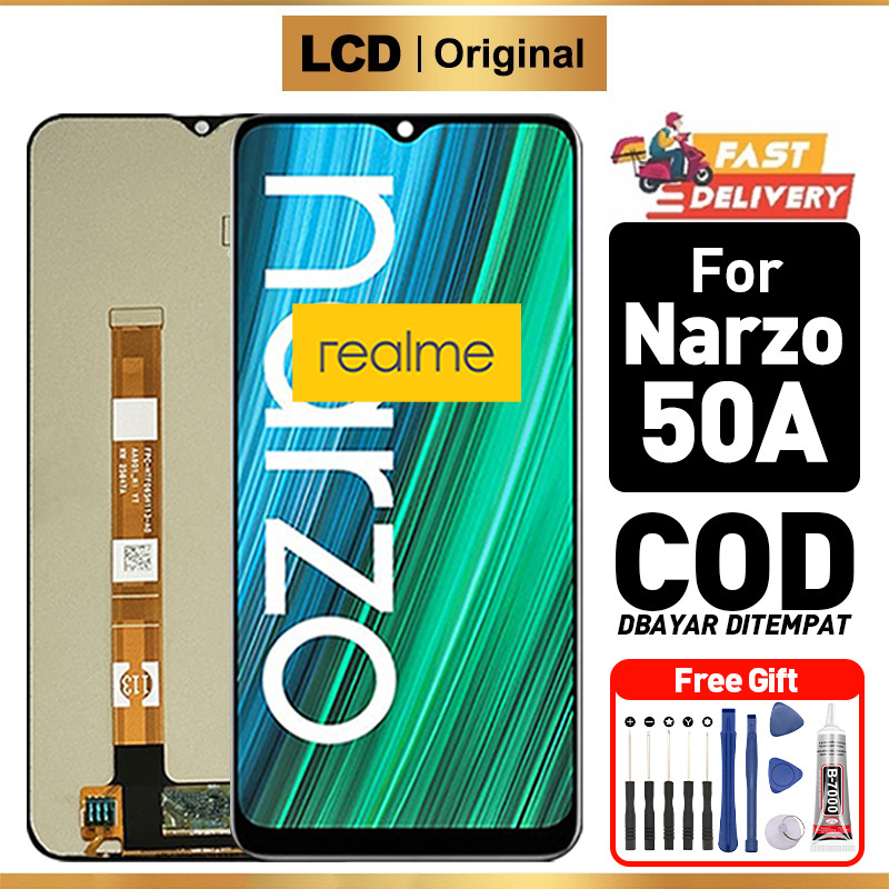 Jual LCD Realme Narzo 50A Original fullset asli Ori Touchscreen ...