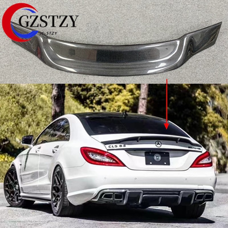 Jual Carbon Fiber / FRP Rear Trunk Spoiler Boot Lip Wing for Mercedes ...
