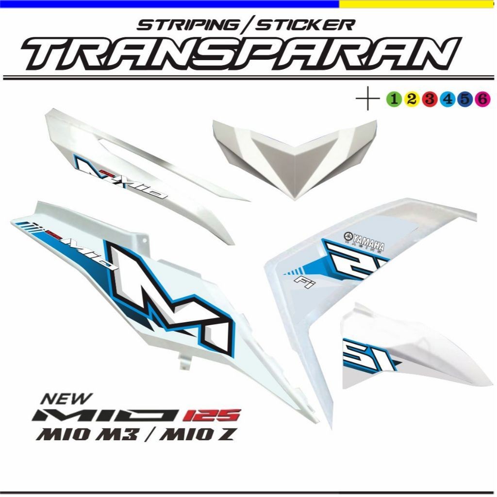 Jual STRIPING TERLARIS Sticker Transparan Uv Clear Mio M3 Striping Mio ...