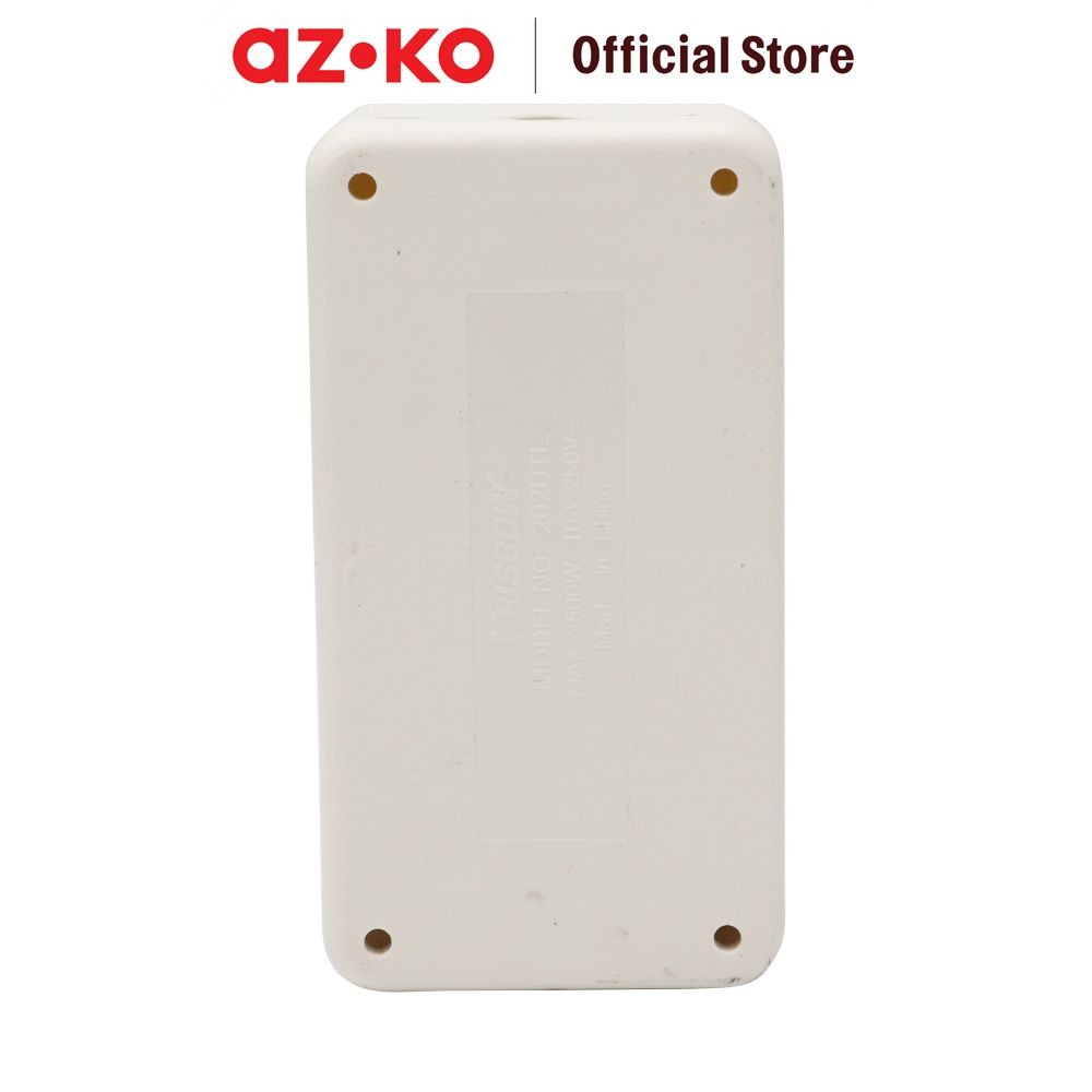 Jual AZKO Krisbow Stop Kontak 2 Soket - Putih Electric Socket Terminal ...