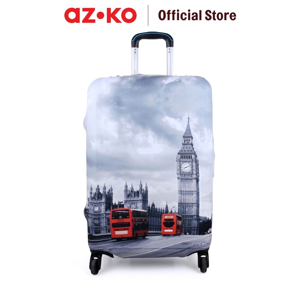 Jual AZKO Passport Ukuran S Sarung Koper Monochrome London Pelindung ...
