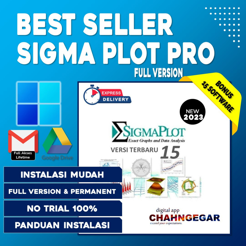 Jual SigmaPlot 15.0 versi 2023 Full Version Lisensi Lifetime Software ...