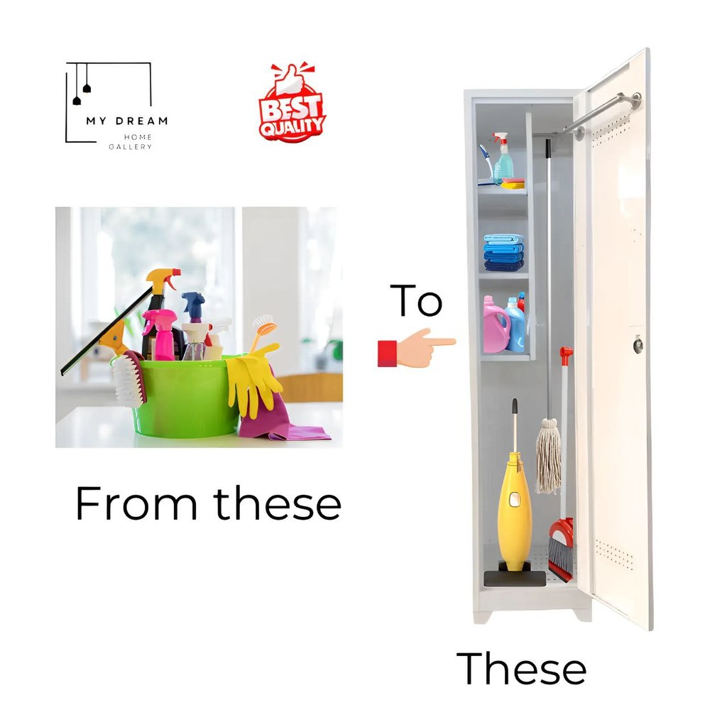 Jual Cleaning Cabinet 1 Pintu Swing | Lemari Sapu Besi 1 Pintu ...