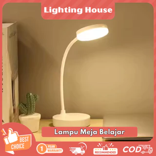 Lighting House (Garansi 1 Tahun) Lampu belajar tricolour sentuh 3 warna tempat pulpen Meja Baca Meja Kerja Duduk Lampu Wireless Lampu Tidur Super Terang LH