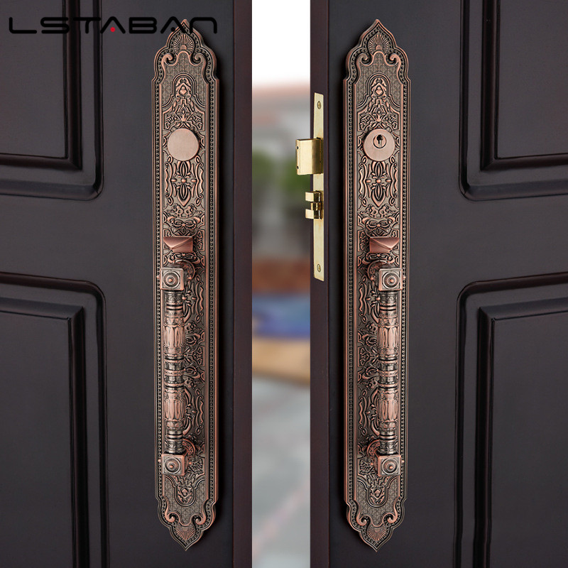 Jual Bronze Luxury European style/ Villa Door Lock Security hotel door ...